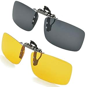 SPLAKS Polarized Lens, Unisex Polarized Frameless Rectangle Lens Flip