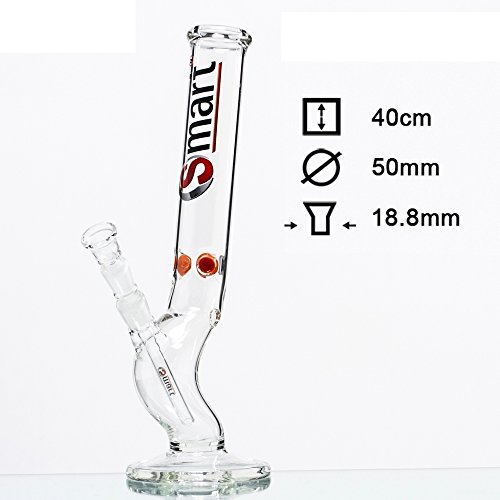 Smart Bolt Glass Bong -Ø:50mm- WT:4mm (circa)- H:40cm- SG:18.8mm