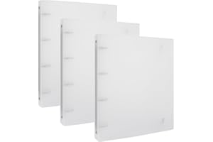 BAOFALI 3PCS A4 4 Ring Binder Cover Clean Transparent Soft PVC for Refillable Notebook Shell withMatte surfaceforStamp & Die Storage Overall Size（Folded) 27x32.8x4cm/ 10.6x12.9x1.6inch
