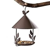 EFGS Métal Rétro Mangeoire De Oiseaux, Suspension Fait à La Main Mangeoires, étanche Jardin Décoration