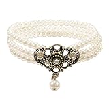 Traditioneller Dirndlschmuck aus Perlen, Trachten-Armband von Hand gefertigt, Armschmuck hat angenehmes Tragegefühl