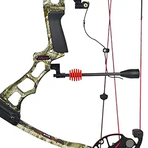 Evershine Shoppee Rubber Compound Bow String Decelerator Archery Stabilizer Suppressor Red (66015223JEL)