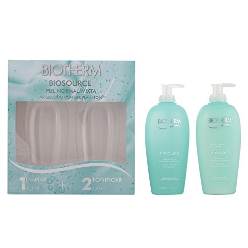 Preisvergleich Produktbild Biotherm Biosource Geschenkset für normale / Mischhaut (Feuchtigkeitsspendendes Tonic 400 ml + Reinigungsmilch 400ml)