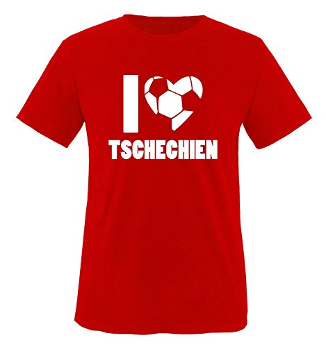 I Love Tschechien – Herren T-Shirt – Rot/Weiss Gr. S