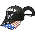 AES U.S. Air Force Wings Patriotic USA Flag Black Embroidered Cap Hat Licensed 603GB