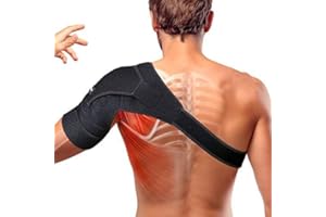 Thx4COPPER Attelle Epaule Réglable Bandage Pour Epauliere Tendinite, Épaulière Dislocation, Soutien Épaule, Protege Epaule Prévention et Récupération,Gauche -L/XL