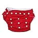 Orien 1Pc Red Baby Cloth Diaper Washable Nappy Cover Waterproof Wrap Pants