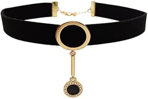 Wedity Noir Sexy PU Cuir Colliers Ras Du Cou Ras Du Cou Réglable Bijoux Ras Du Cou pour Femmes et Filles