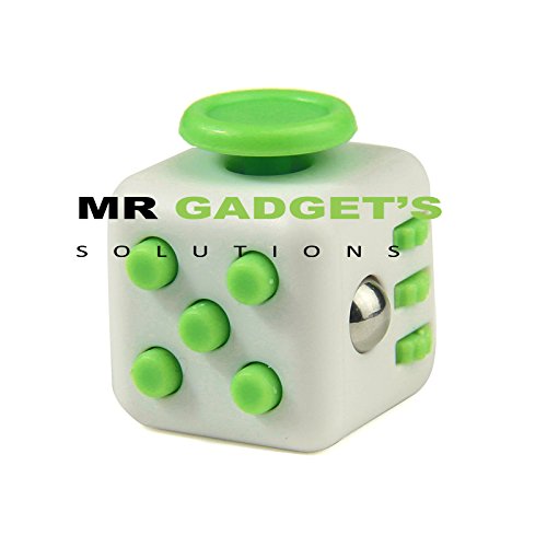 Fun Fidget Cubes 6 Sided Cube Adult Anxiety Stress Relief Cube Toys Gift-White/Green Fun Fidget Cubes 6 Sided Cube Adult Anxiety Stress Relief Cube Toys Gift-White/Green