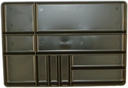 Protoco 6010 Tool Box Organization Plastic Tray with 10 Compartment, 16-Inch x 11-Inch x 1.5-Inch, Black by Protoco