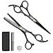 Produktbild Haarschere Set KYG Friseurscheren 2 scharfe Effilierscheren präzise Haarschnitte rostfrei edelstahl mit 1 Kamm 16.5cm für jedes Haar Schwarz