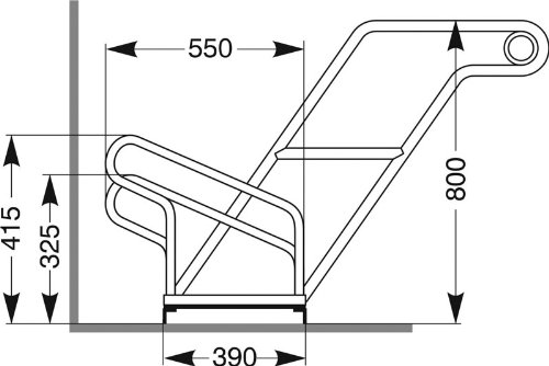 Fahrradständer – Anlehnparker 2604 einseitig – 4 Einstellplätze - 3