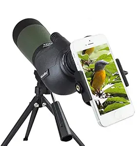 Gosky 20-60 X 80 Porro Prism Spotting Scope- Waterproof Scope for Bird Watching Target Shooting Archery Range Outdoor Activities -with Tripod & Digiscoping Adapter