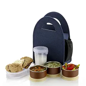 TRAKUDI Stainless Steel Lunch Box - Tiffin Box with Bag for Office use, Student, Women, Men, Girls