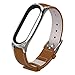 Produktbild BZLine® Für Xiaomi Mi Band 3 Armband, Ersatz Leder Smart Armbanduhr Armband für Xiaomi Mi Band 3 Fitnessarmband Sleeptracker Smartwatch (G)