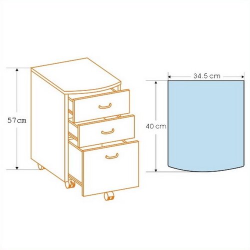 hjh OFFICE 673800 Rollcontainer EKON graphit, inkl. 3 Schübe, grundsolide Verarbeitung, optimal für Schreibtisch, Büromöbel, Schreibtisch Container, Rollkontainer Büro, Rollkontainer mit Schubladen - 19