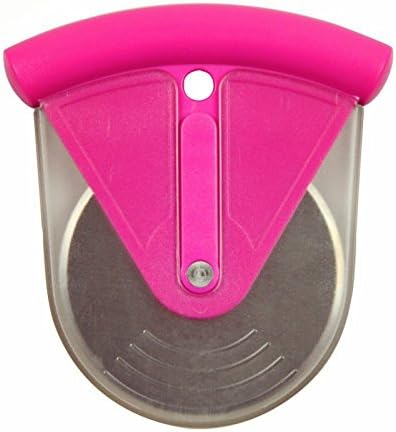 Pizza Cutters Wheels Stainless Steel Blade Round Sharp Cutter with Plastic Handle Handheld Pizza Slicer Wheel Sharpner Knife With Protective PP Cover for Home, Pizza Lovers (Rose)