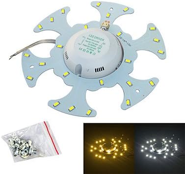 Jiawen 12W 1200LM 6500K/3200K 24-SMD5730 White/Warm White Light Source for Ceiling Lamp /Magnetic Nail (AC170~265V) ( Light Source Color : Warm White )
