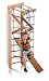 Produktbild Sportgerät Turnwand Kinder Gym Kinder-3-240-Farbe Klettergerüst Fitness Kletterwand Holz Sprossenwand mit Stange