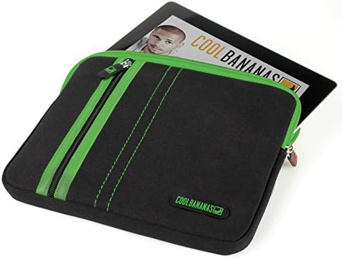Cool Bananas Rain Suit Stripes Sleeve Case Bag Made From High-Quality Neoprene Material | | Perfect Fit | Easy to Clean | High Protective Case For Ipad green Green iPad Pro 9,7