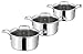 Produktbild Tefal E79001 Jamie Oliver Induktion Topfset 3-teilig (Induktionsgeeignet, Kochtopf mit Glasdeckel, Kochtopf mit Deckel 24cm 6,7 L, Bratentopf mit Deckel 20cm 3 L und 4,4 L Kochtopf mit Deckel )