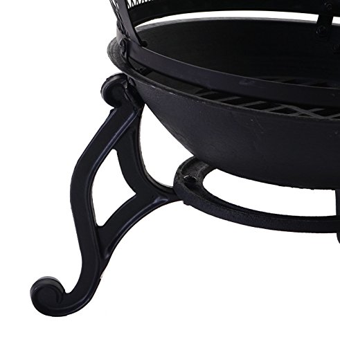 Gartenkamin Sanaa, Terrassenofen Feuerstelle, Gusseisen 92x41x41cm - 6