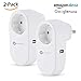 Produktbild Smart Steckdose, Slopehill Wifi inteligent Stecker, Wireless Funksteckdose mit App, Timer und USB-Anschluss, für Android und iOS, mit Amazon Alexa, Google Home, 2 Stücke