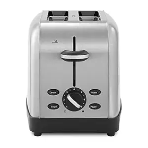 Silver : Oster TSSTTRWF2S Brushed Stainless Steel 2-Slice Toaster