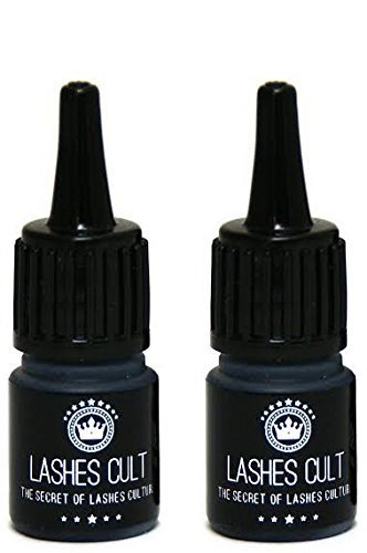 Wimpernkleber Professional von Lashes Cult || 100% extreme Haltbarkeit, schnell trocknend 10g (2x 5g) Wimpernverlängerung Eyelash-Glue