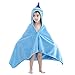 Produktbild MICHLEY Kinder/Baby Kapuze Badetücher,Korallenvlies Handtücher Tier Kapuzenhandtücher Poncho Blau 0-6 Jahre 60x120 CM