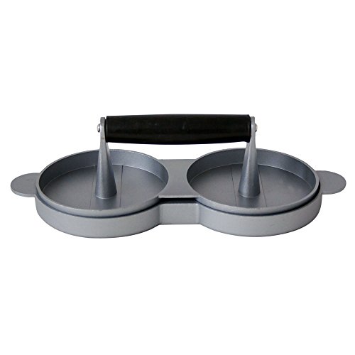 ToCi Doppel Hamburgerpresse aus Aluminium-Guss Burgerpresse Presse für 2 Burger