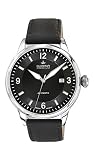 Dugena Herren Automatik-Armbanduhr, Saphirglas, Uhrwerk mit 24 Steinen, Kappa 1, Schwarz/Silber, 7000300