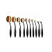 SONGQEE(TM) Cosmetic Makeup Face Powder Blusher Mini Toothbrush Curve Foundation Brush-Beauty Cosmetics Tools (10PCS Set)