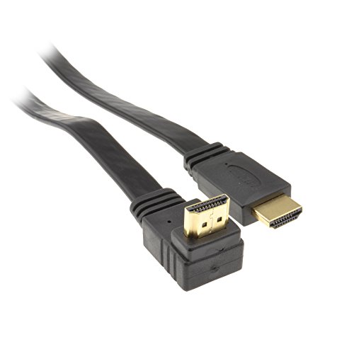 Flach HDMI Rechts Abgewinkelt Hoch Geschwindigkeit Kabel Für 3D TV 1,4 Anschlusskabel Vergoldeten 2 m