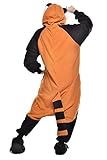 JT-Amigo Damen Herren Tier Kostüm Pyjama Jumpsuit Schlafanzug Overall, Waschbär Kostüm, Gr. XL - 