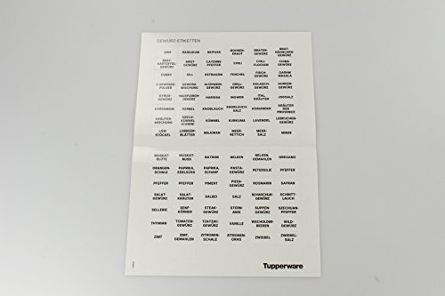 TUPPERWARE Etiketten Gewürz-Etiketten grau dunkelgrau NEU Klebeetiketten E17 14990