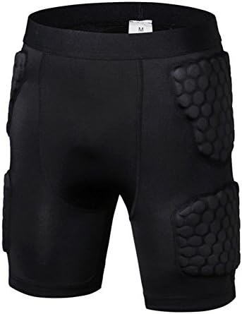 Crysle Men/Boys Impact Padded/Short Compression Protective Short Hip Protector Pant for Sports