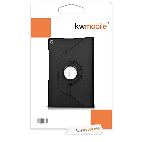 kwmobile Hülle für Sony Xperia Tablet Z2 – 360° Standfunktion Case Tablet Schutzhülle Kunstleder – Smart Cover Tabletcase Schwarz - 7