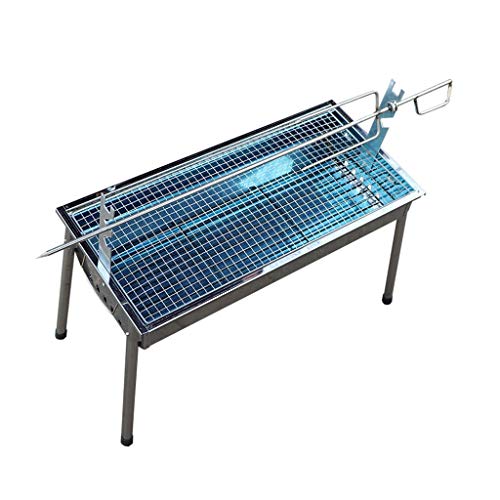 détail Barbecue Grill autoportant Four en Acier Inoxydable Outil au Charbon de Bois Fourche tournante de Jardin Pliant pour Pique-Nique Tigre géant