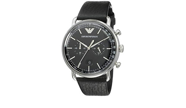 Emporio Armani Chronograph Aviator Mens Watch (AR11143) Black |  WatchShop.com™