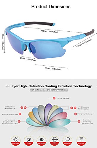 Duco Polarisierte Sport-Sonnenbrille zum Laufen Radfahren Angeln Golf TR90 Unbreakable Rahmen 6213 - 2