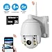 Produktbild CJB18 Full HD 1080P PTZ IP-Dome-Kamera 5X optischer Zoom, 2,0 MP Wasserdichte Outdoor-Hochgeschwindigkeits-WiFi-Überwachungskamera mit Bewegungserkennung Zwei-Wege-Audio,5xzoom+200W+32GB