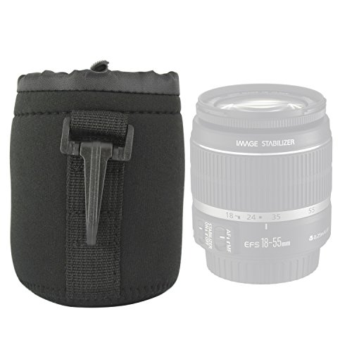 Belmalia 4x Objektivtaschen Set aus Neopren Groesse S+M+L+XL, wasserabweisend, perfekter Schutz für Ihre Objektive - 4
