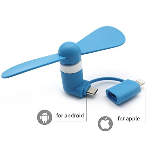 Mini USB Ventilator, VitutechFan Mini USB Fan Mini Portable Micro USB Ventilator Mini Cooling Fan 2 in 1 Portable USB Telefon Mini Fan f¨¹r Andriod Smartphone , iPhone , iPad, Samsung - 2