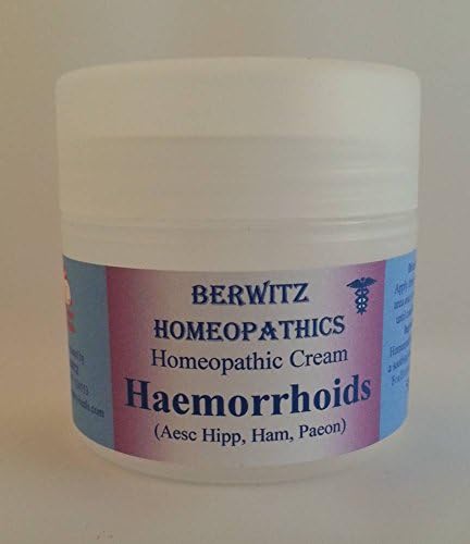 BERWITZ HOMEOPATHY HAEMORRHOID / HEMORRHOIDS, NATURAL PILES RELIEF CREAM 50g + FREE Homeopathic Remedy