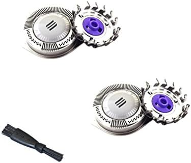 DoBaTo 2 x Dual Blade System Compatible Replacement Shaving Heads / Shaver Heads / Shaving Blades + 1 Cleaning Brush for Philips PT720 AT890 AT896 (2pcs)