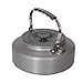 Produktbild 1.6L Edelstahl Wasserkessel Isoliergriff Aluminium Wasserkessel, Keepwin Wärmetauscher Outdoor Wasserkocher Camping Teekanne Kaffee Topf Portable Super Light Wasserkocher Teekanne hochwertigen Aluminiumkanne für Outdoor Wandern Camping Picknick Reisewasserkocher Wasserkocher (17.5X7.8 cm)