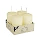 Produktbild Papstar Stumpenkerzen Elfenbein Ivory 50 mm Durchmesser, 80mm Höhe (4 Stck. Packung)