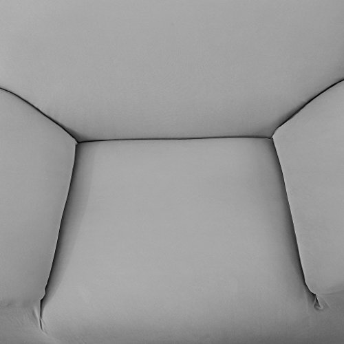 Einzelschlafcouch Sitzbezug Slipcover Sofa Husse Dekor Spandex-Stretch – Grau - 4
