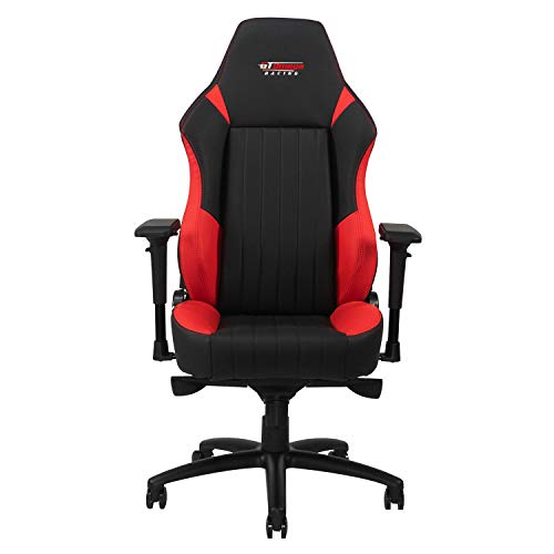 GT OMEGA EVO XL Silla de Juego con Soporte Lumbar - Silla de Oficina Ergonómica Robusto con Reposabrazos Ajustable 4D y Respaldo Reclinable, Esport Seat de Cuero de PVC para Consola de Juegos - Rojo